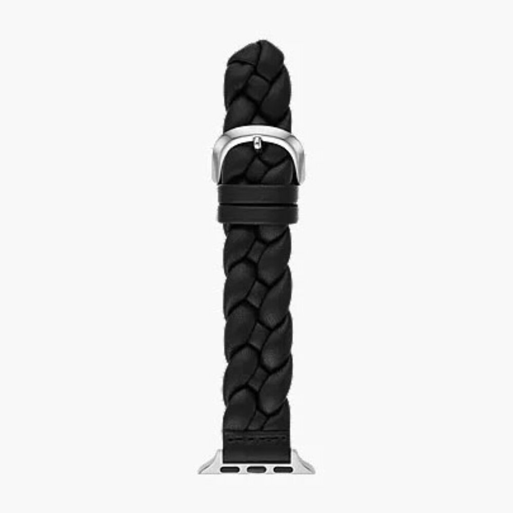 Kate Spade NY BLACK Leather Braided Apple Watch Band 38/40/41/42/44/45/49mm - Picture 6 of 6